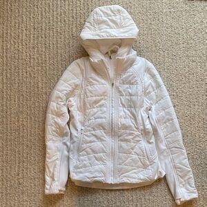 Lululemon Athletica White Puffer Another Mile Jacket